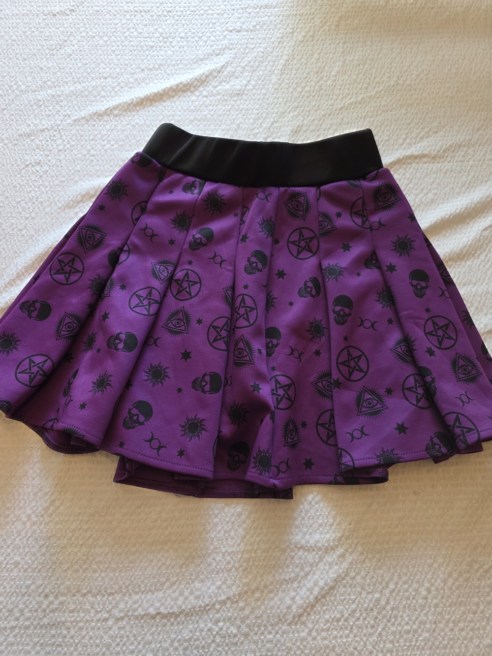 Spencer's Purple Skater Skirt with Black Band